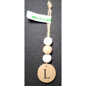 Ashland Home Wood Bead Monogram Wall Decor 